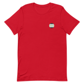 Agender Flag Embroidered Circle Tee: Celebratory LGBTQ+ Pride Design
