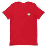Demigender Flag Embroidered Circle Tee: Celebratory LGBTQ+ Pride Design
