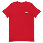 Genderfluid Flag Embroidered Circle Tee: Celebratory LGBTQ+ Pride Design