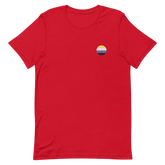Nonbinary Flag Embroidered Circle Tee: Celebratory LGBTQ+ Pride Design