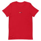 Embroidered Nonbinary T-Shirt: Pride Flag Horizontal Square Design