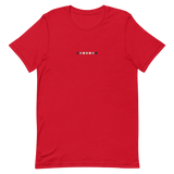 Embroidered Agender T-Shirt: Pride Flag Horizontal Square Design