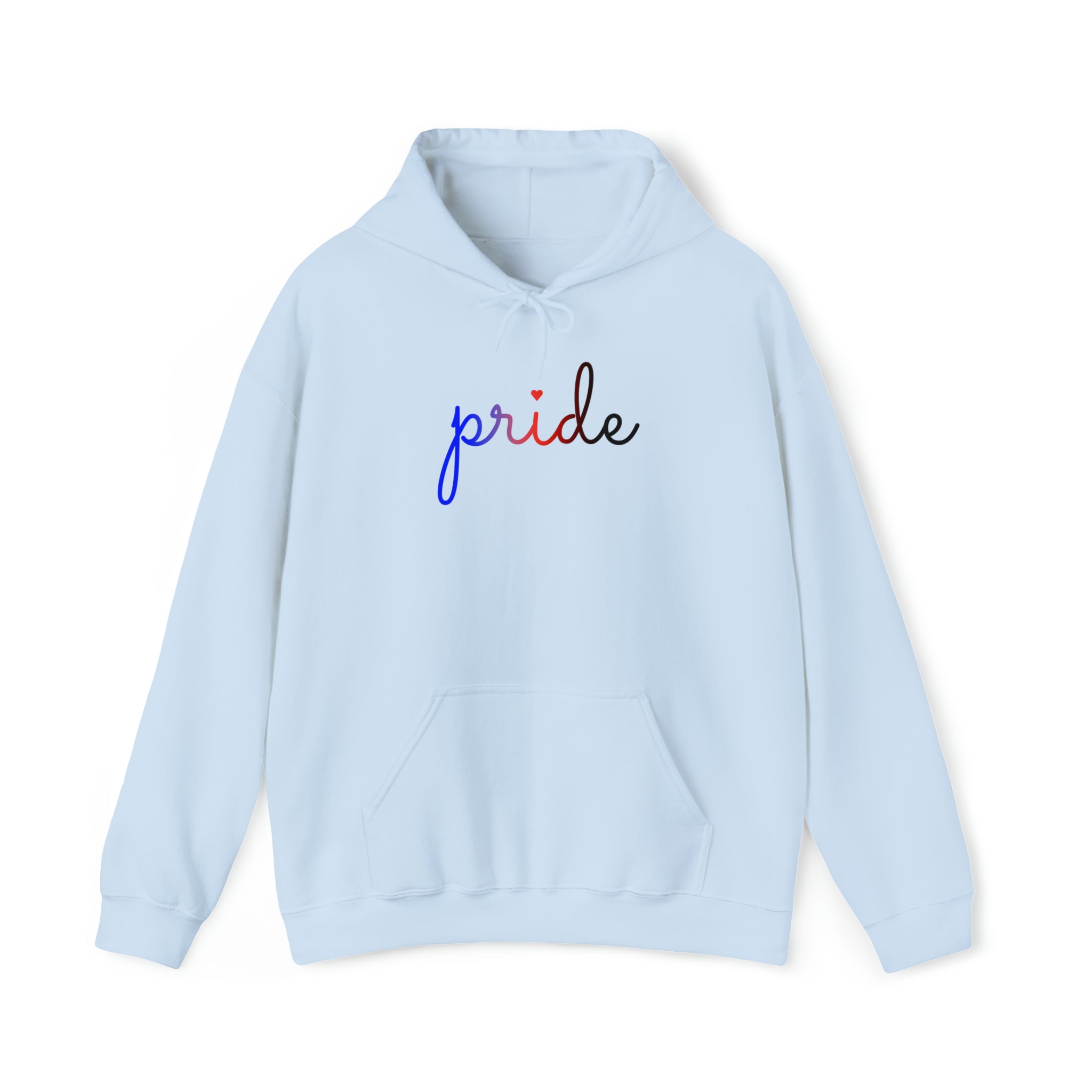 Polyamory Pride Hoodie: Flowing Cursive 'Pride' in Gradient Hues