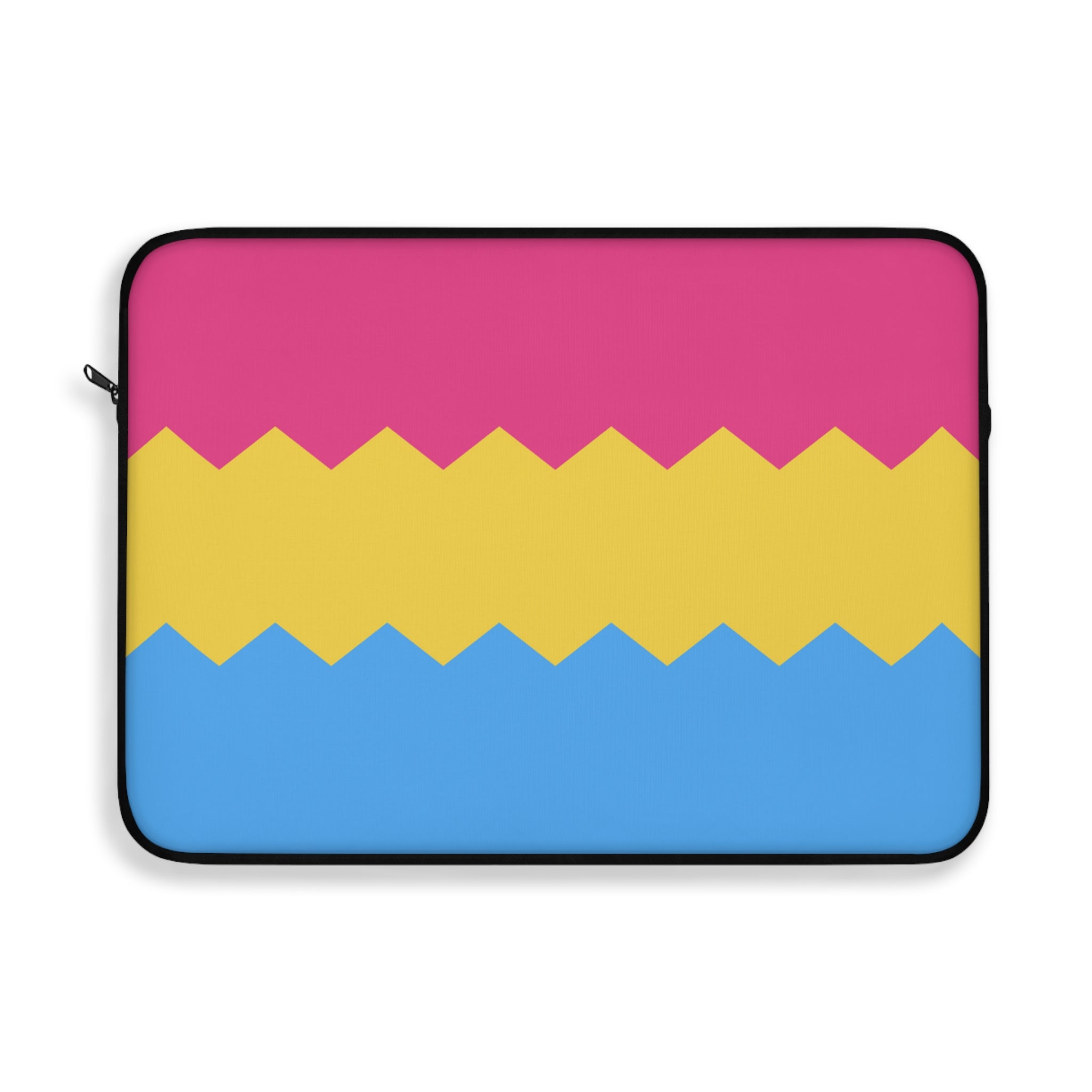Pansexual Pride Flag Laptop Sleeve: Wavey Print Protective Case
