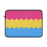 Pansexual Pride Flag Laptop Sleeve: Wavey Print Protective Case
