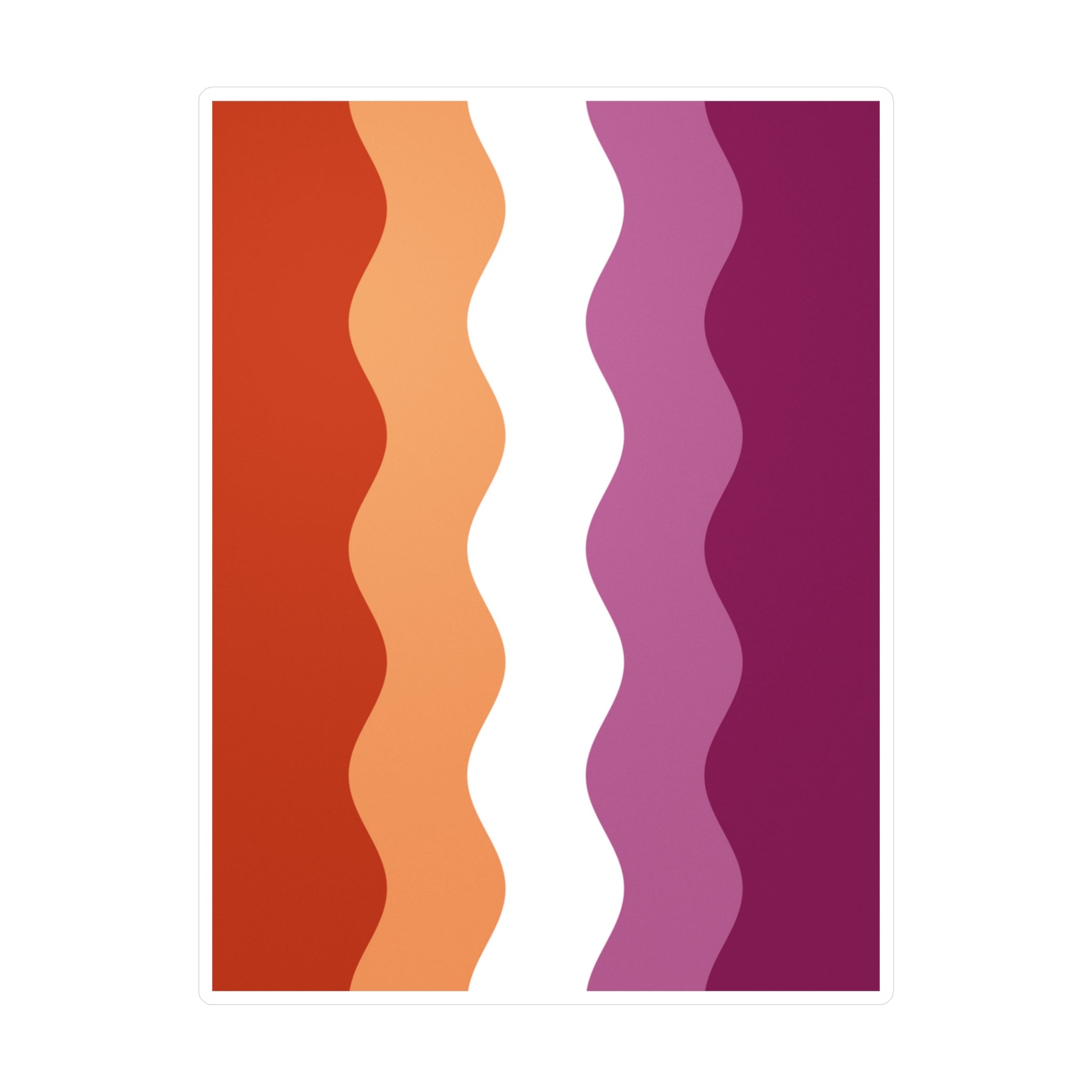 Lesbian Pride Flag Ripple Decal: Wavey Pride Sticker