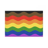 Philadelphia Pride Flag Magnet: Ripple Rectangle Button for Fridge
