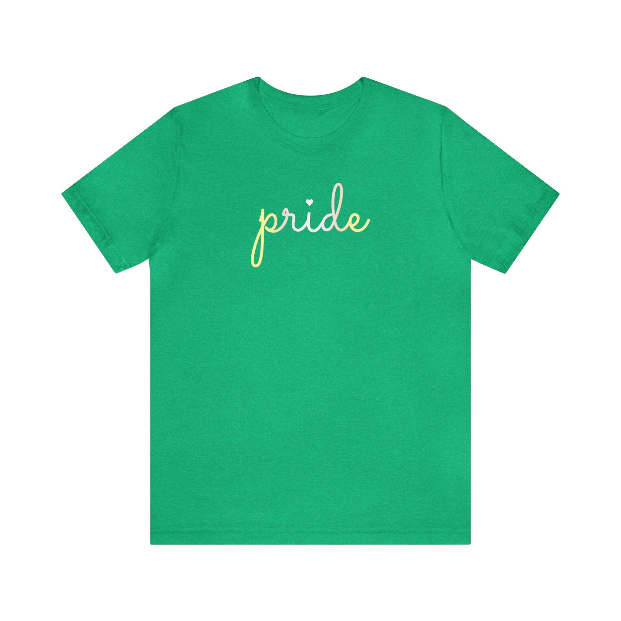 Pangender Pride T-Shirt: Flowing Cursive 'Pride' in Gradient Hues