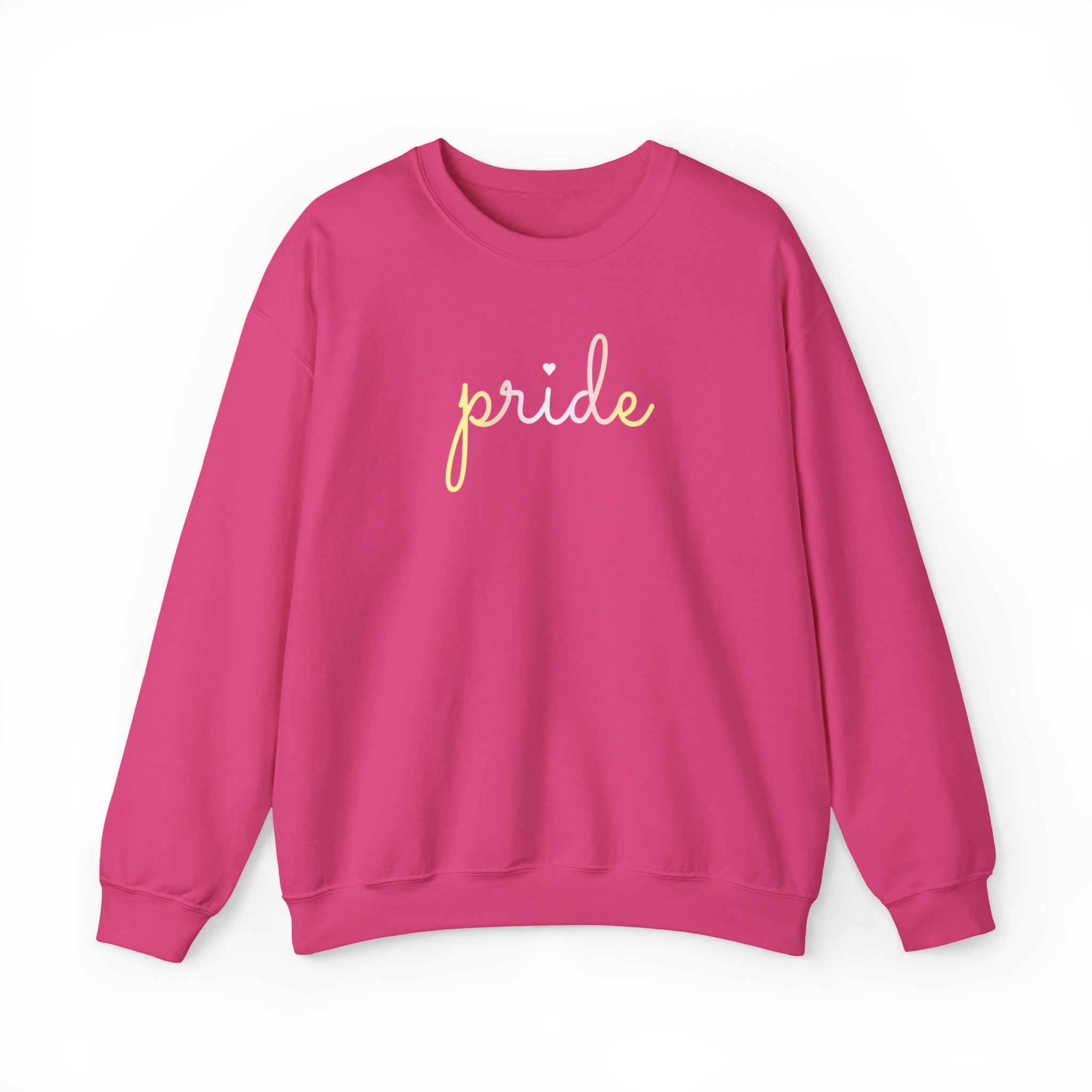 Pangender Pride Sweater: Flowing Cursive 'Pride' in Gradient Hues