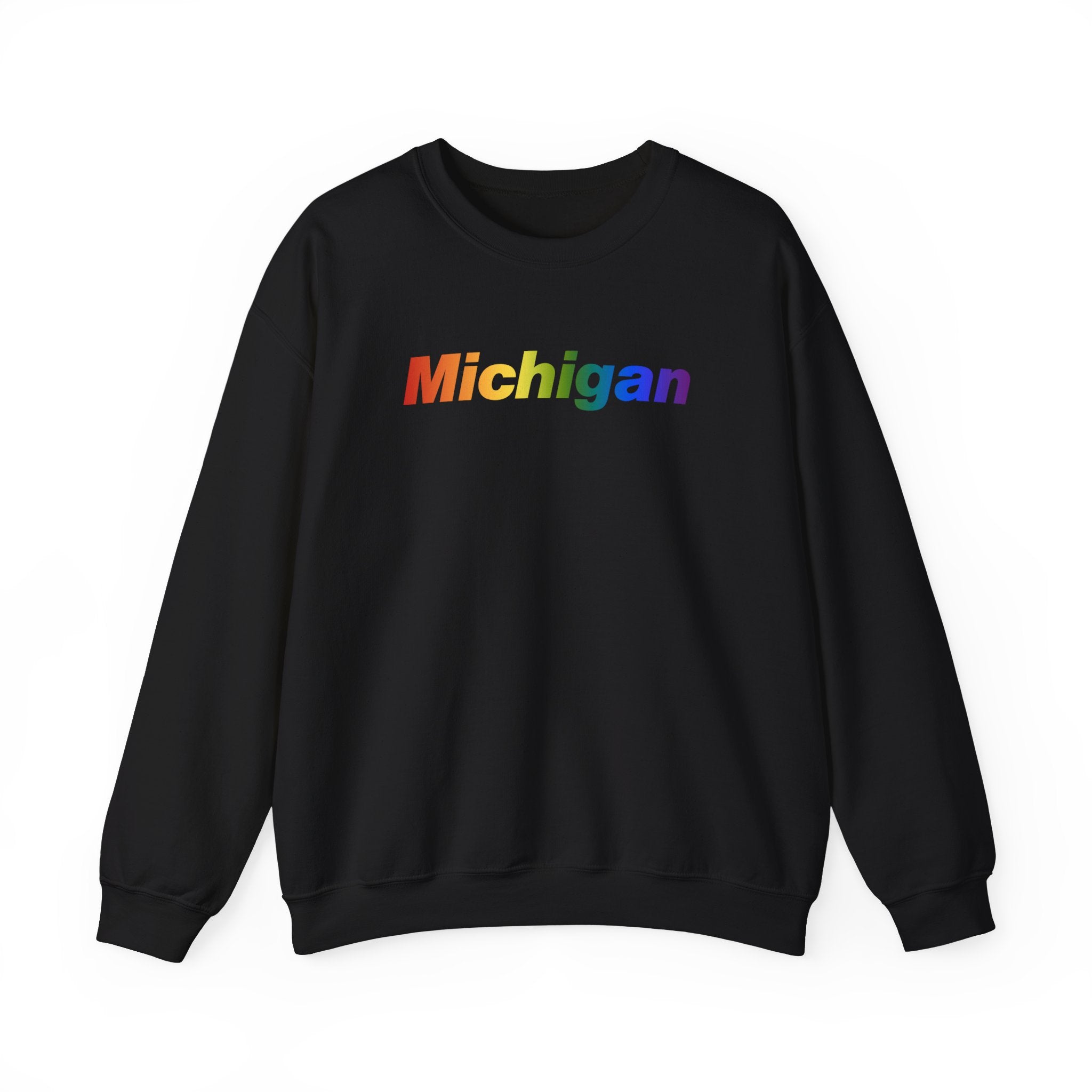 Michigan Sweatshirt: Vibrant Pride Gradient Design