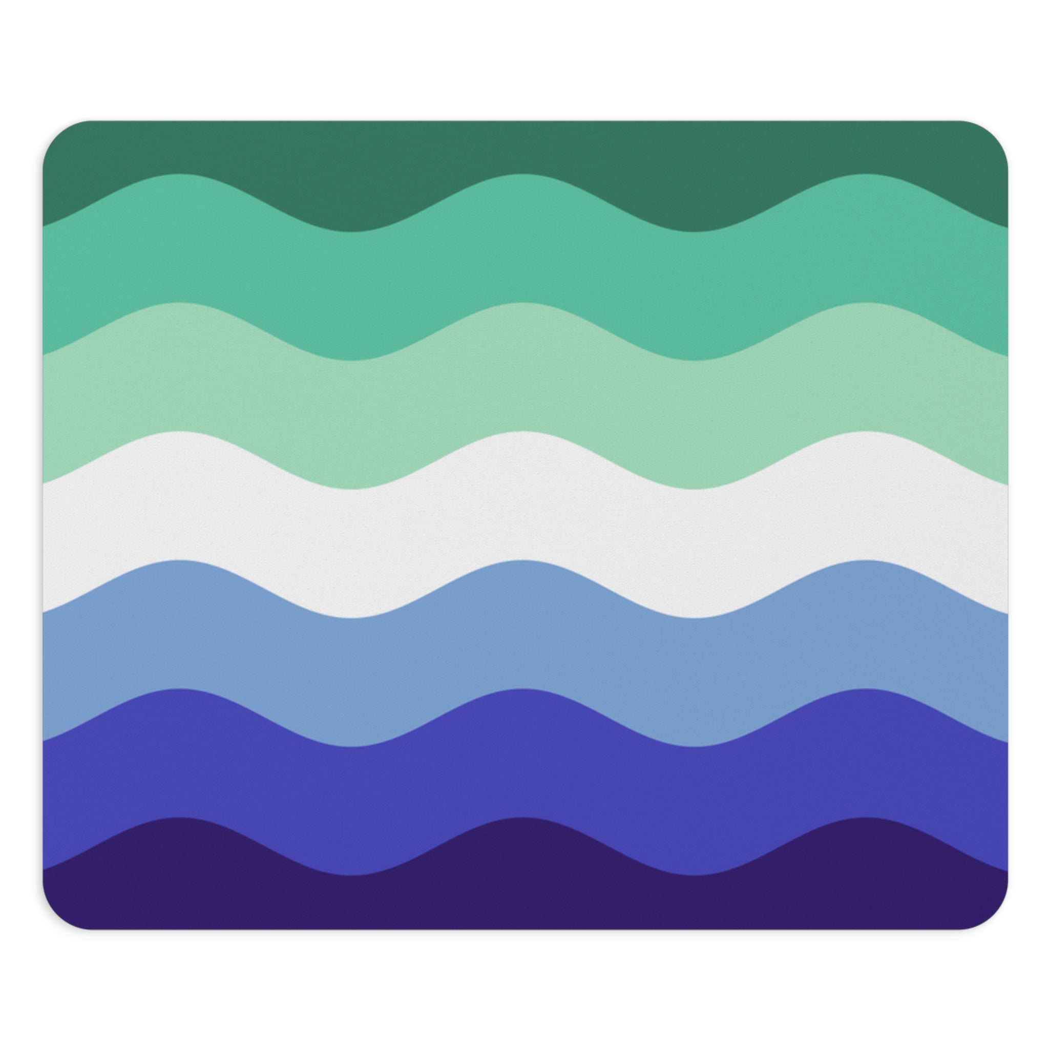 Gay Pride Flag Ripple Mousepad: Wavey Design for Desk