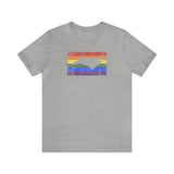 North Carolina Pride Flag Tee: Rainbow LGBTQ+ State Silhouette Distressed Shirt