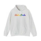 Idaho Pride Hoodie: Flowing Cursive Design with LGBTQ+ Gradient