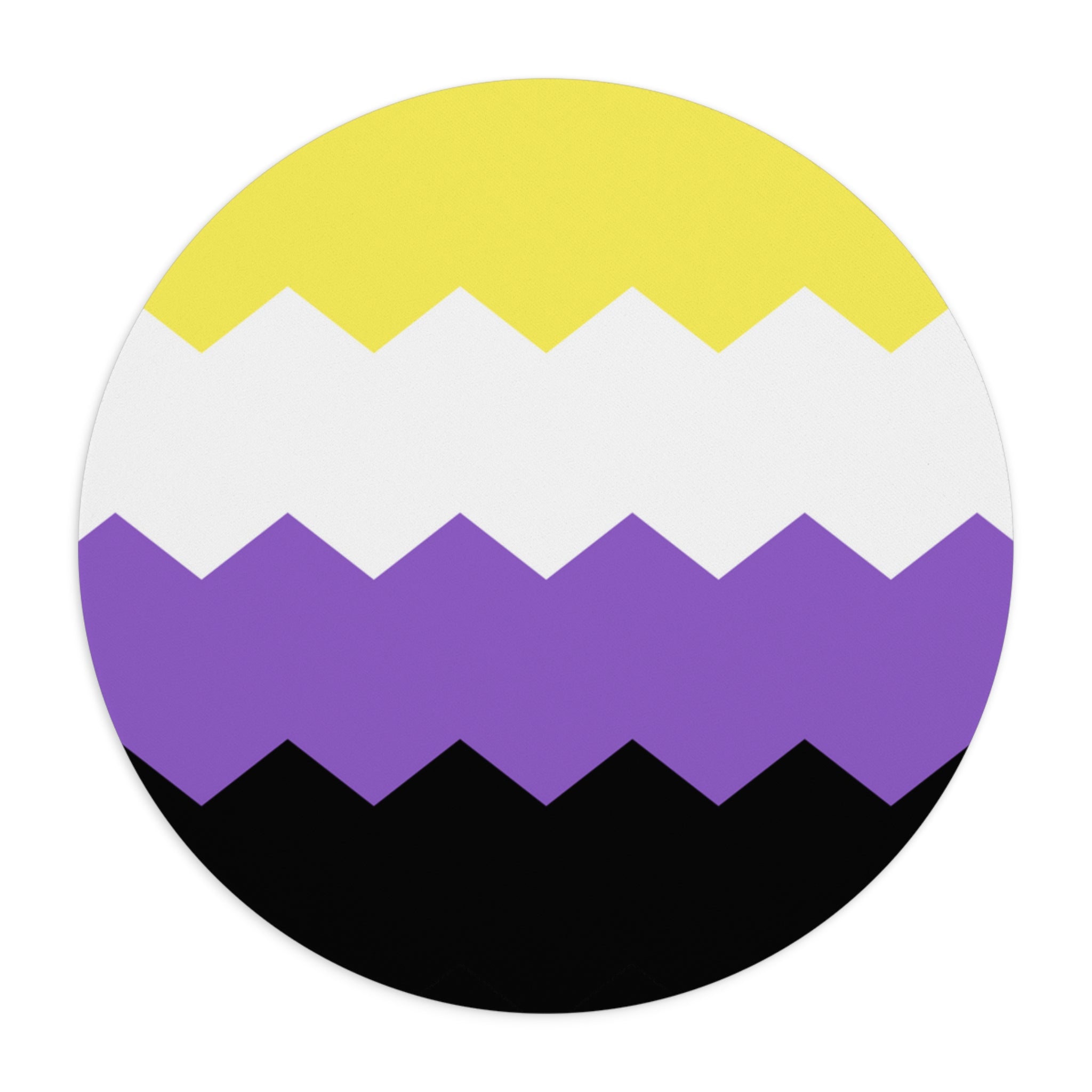 Nonbinary Flag Wavey Mousepad: Sharp Design for Desk