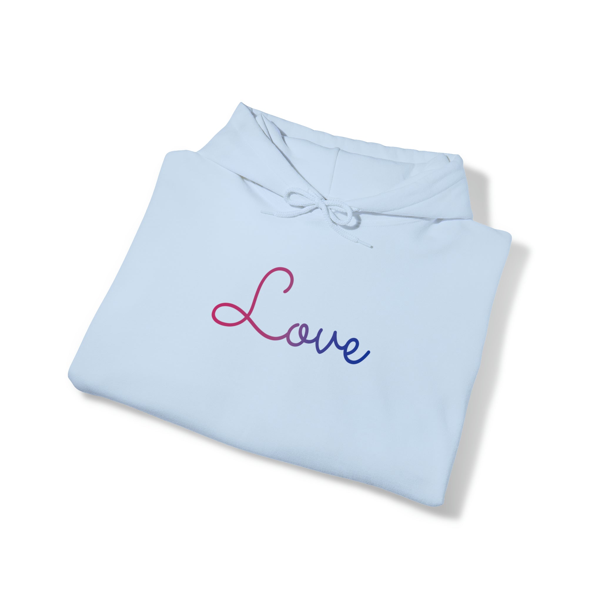 Bisexual Love Script Hoodie: Subtly Elegant Pride Sweatshirt