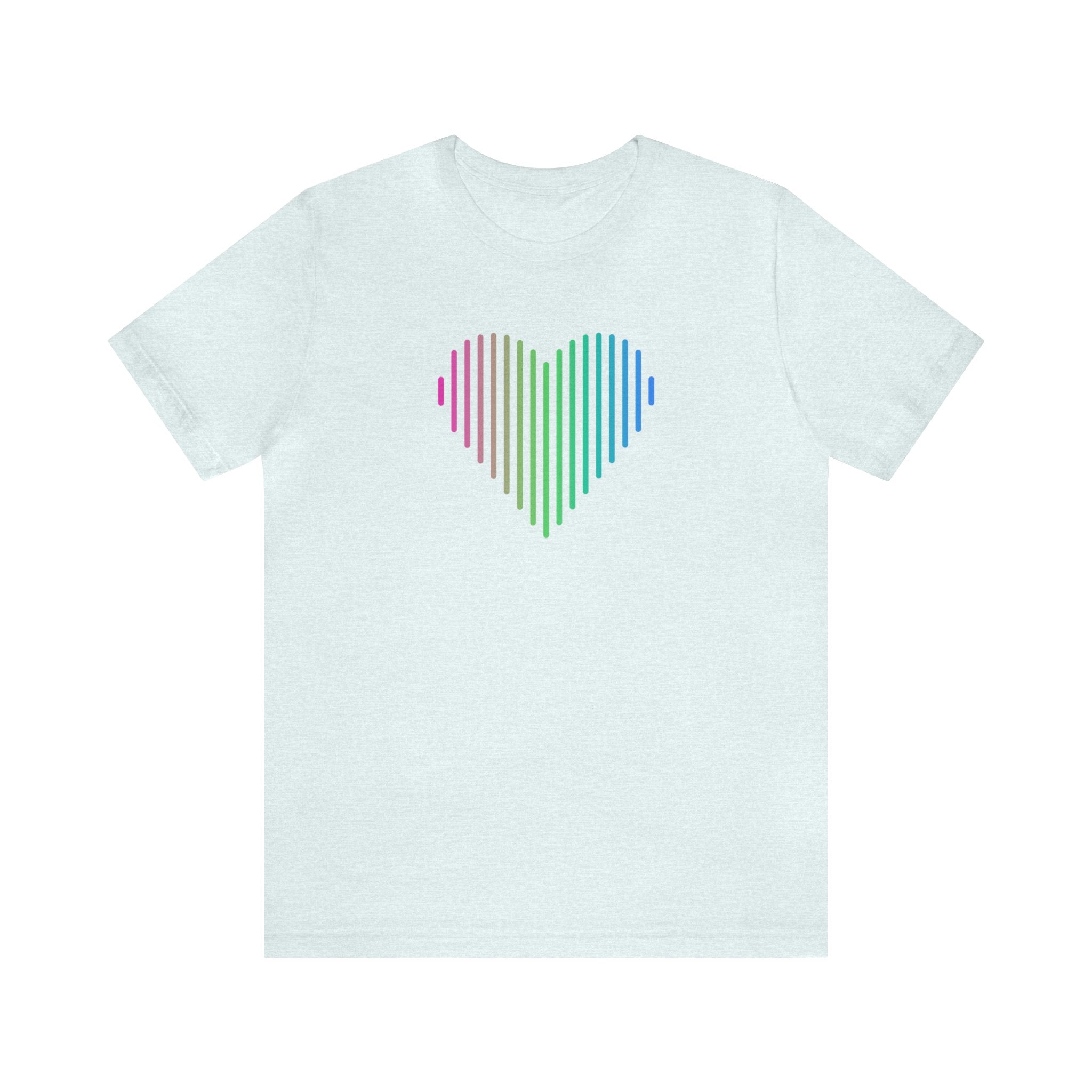Polysexual Heart Lines T-Shirt: Pride Gradient Tee