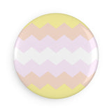 Pangender Pride Flag Magnet: Wavey Round Button for Fridge