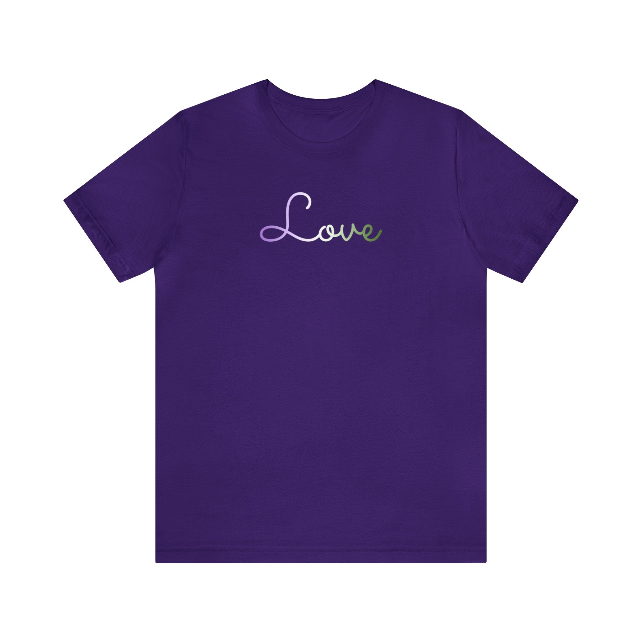Genderqueer Love Script Tee: Subtly Elegant Pride T-Shirt