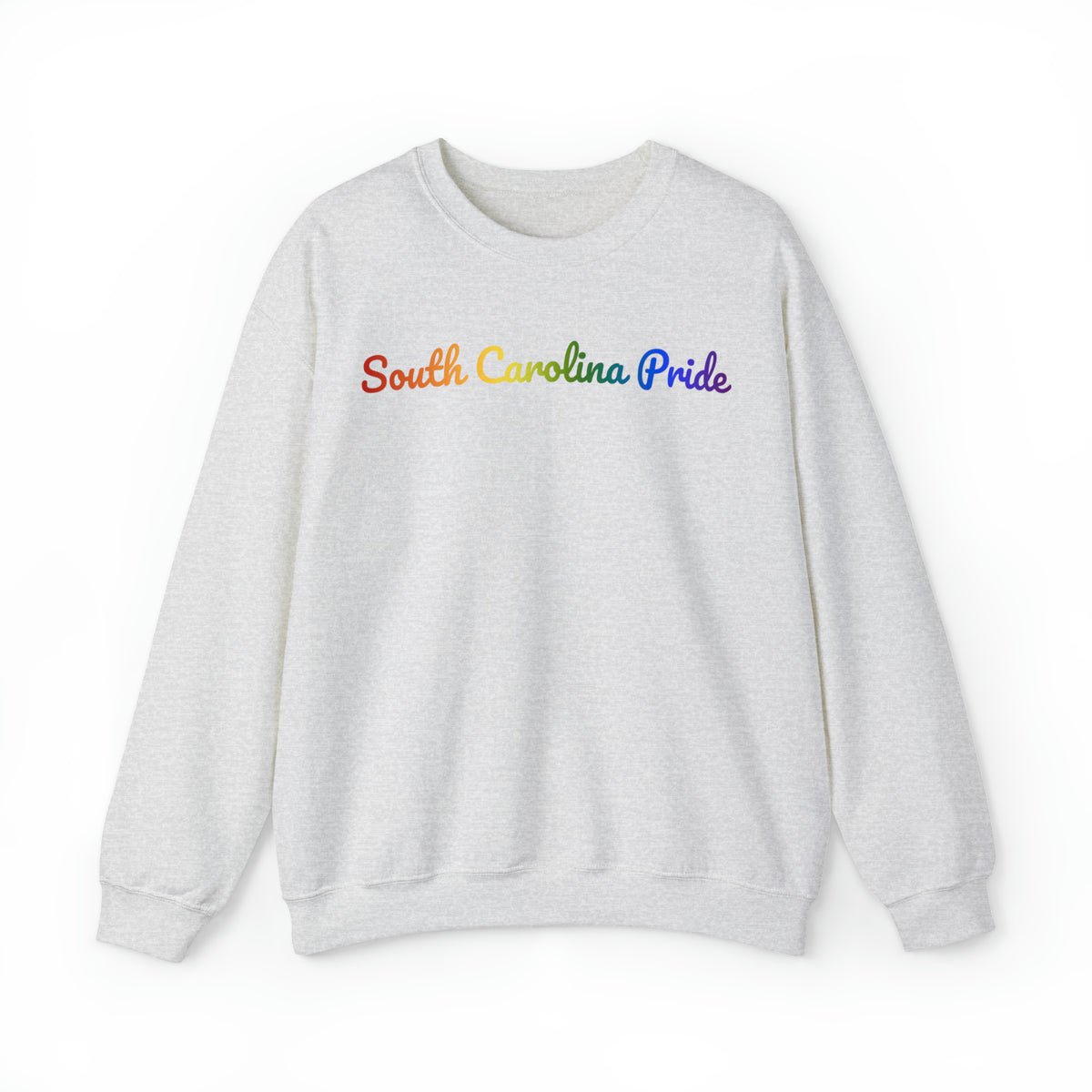 South Carolina Pride Sweatshirt: Flowing Cursive Design with LGBTQ+ Gradient