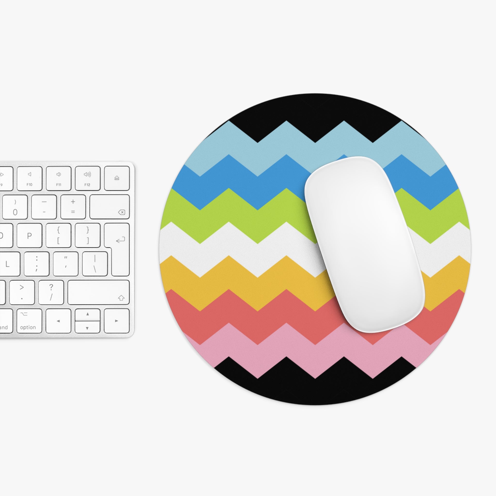 Queer Pride Flag Wavey Mousepad: Sharp Design for Desk