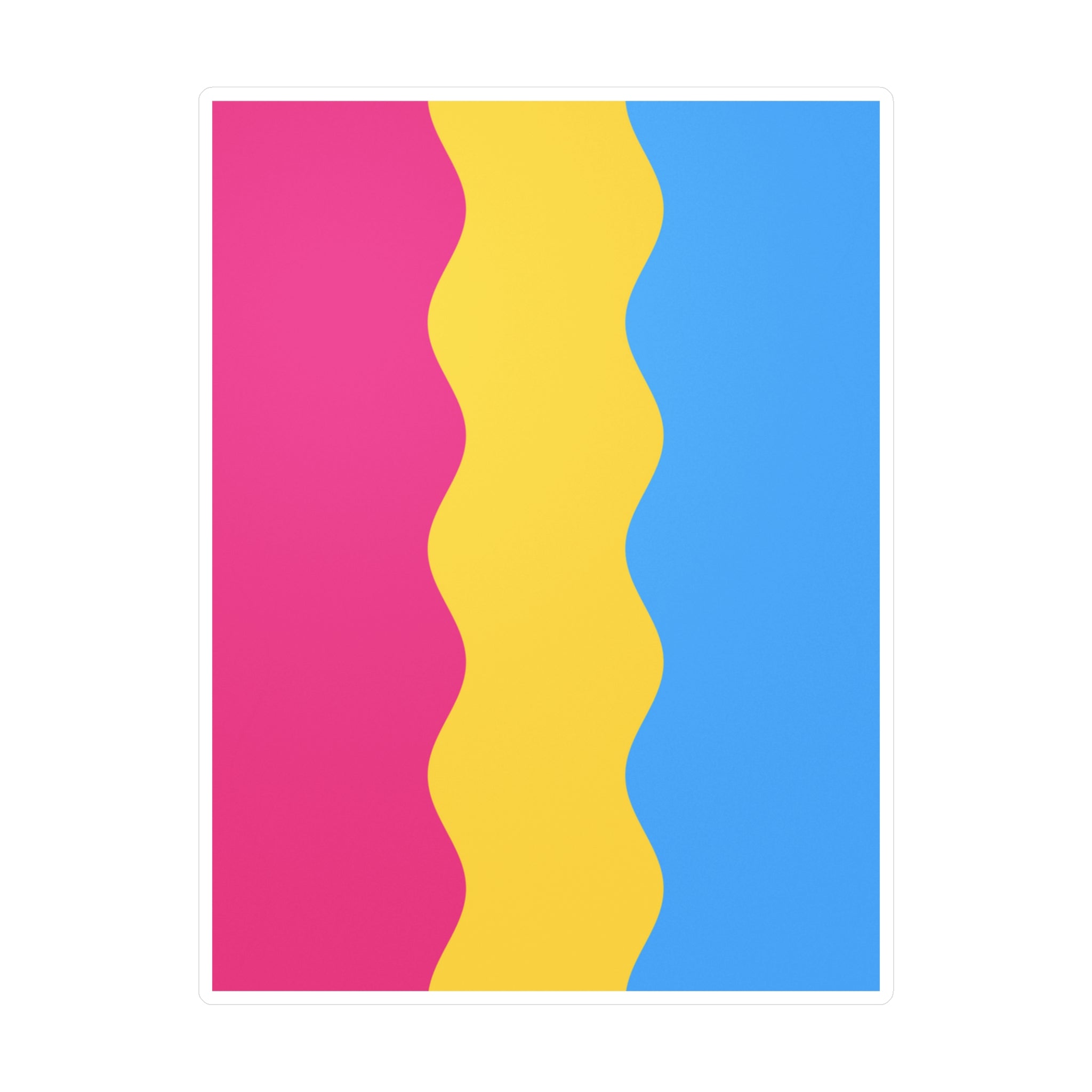 Pansexual Flag Ripple Decal: Wavey Pride Sticker