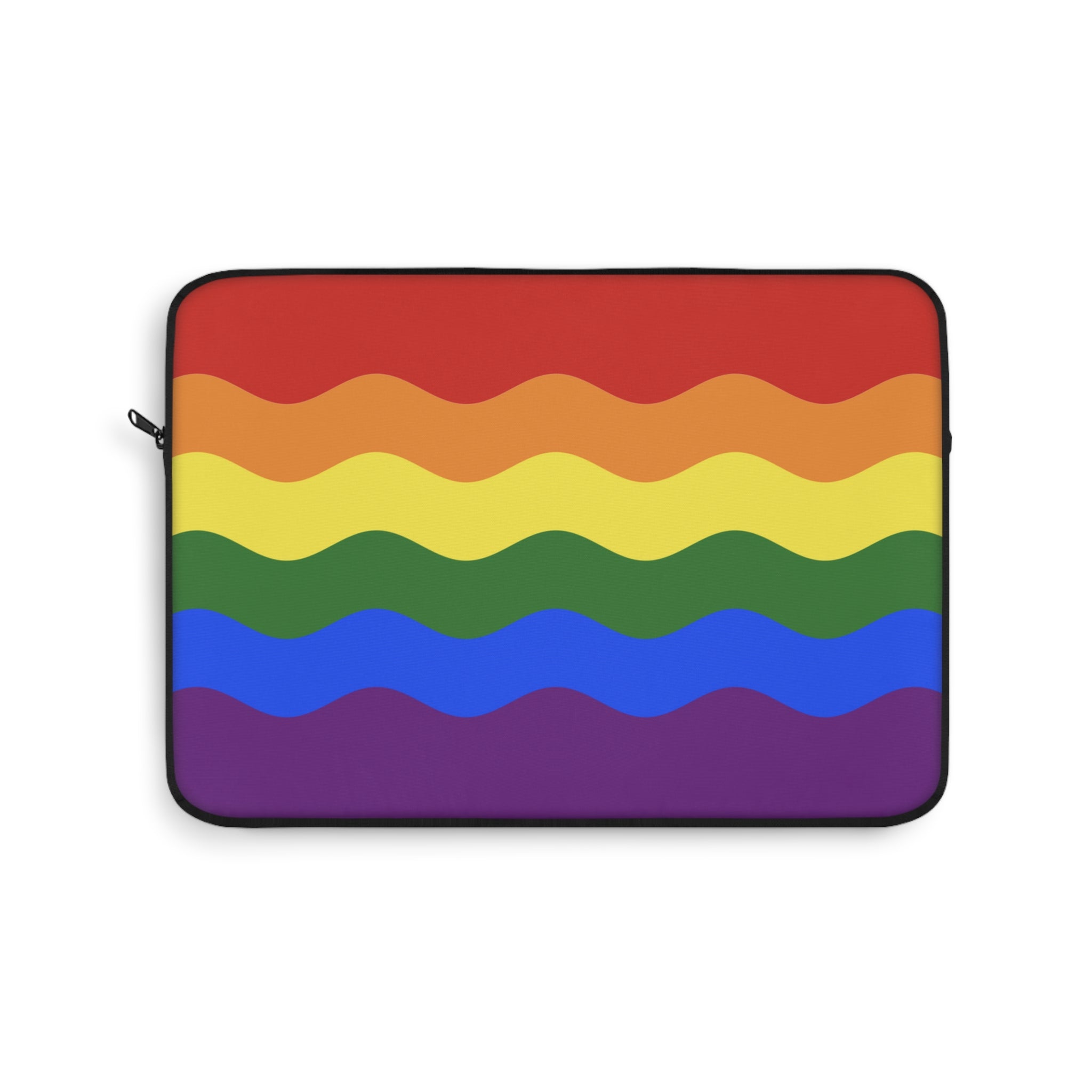 Pride Flag Laptop Sleeve: Ripple Print Protective Case