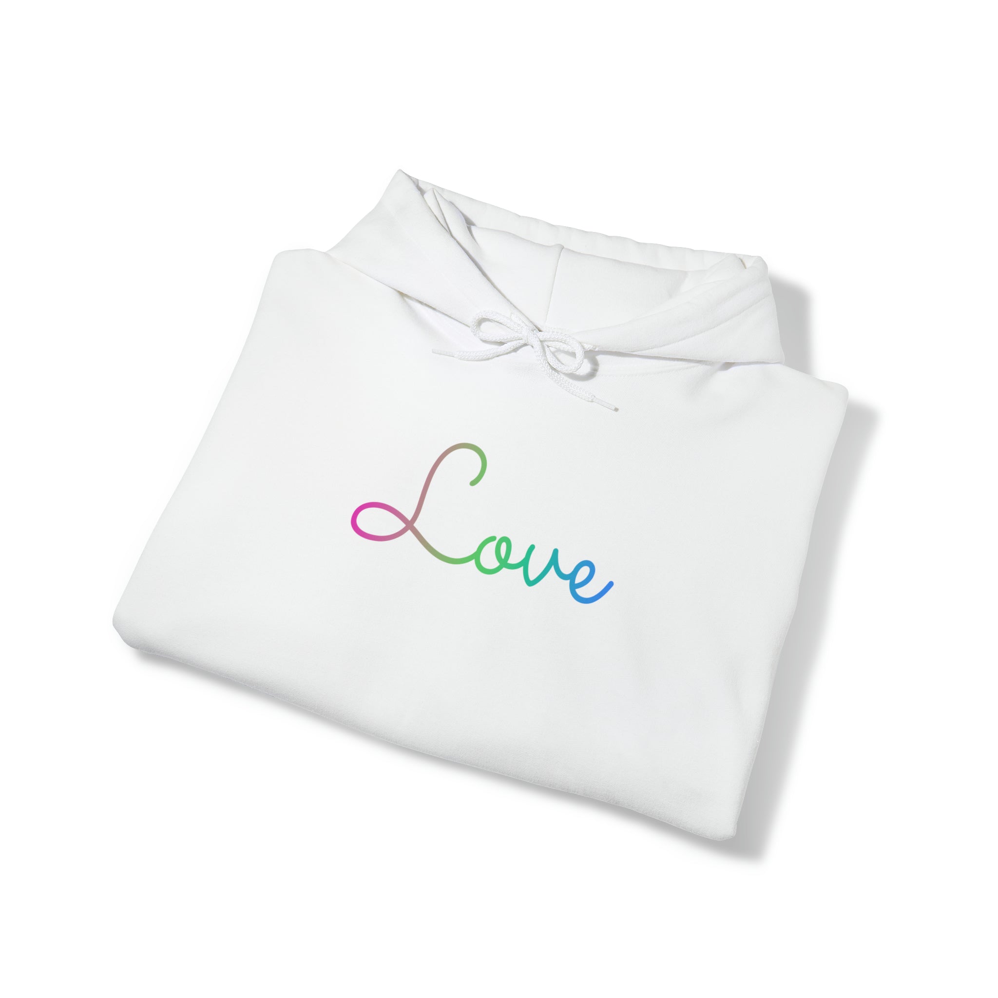 Polysexual Love Script Hoodie: Subtly Elegant Pride Sweatshirt