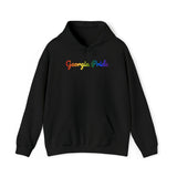 Georgia Pride Hoodie: Flowing Cursive Design with LGBTQ+ Gradient