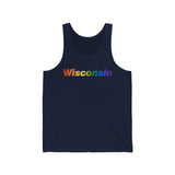 Wisconsin Tank-Top: Vibrant Pride Gradient Design