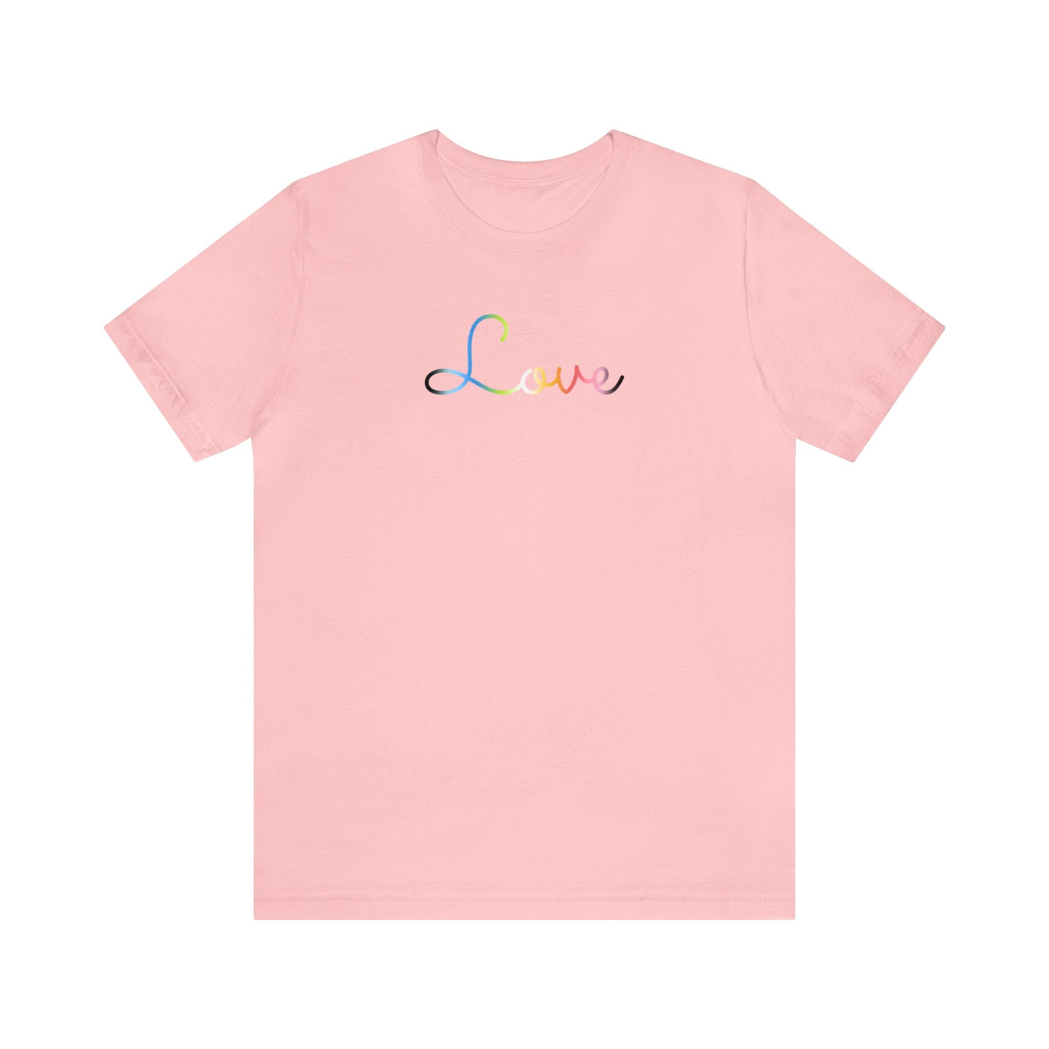 Queer Love Script Tee: Subtly Elegant Pride T-Shirt