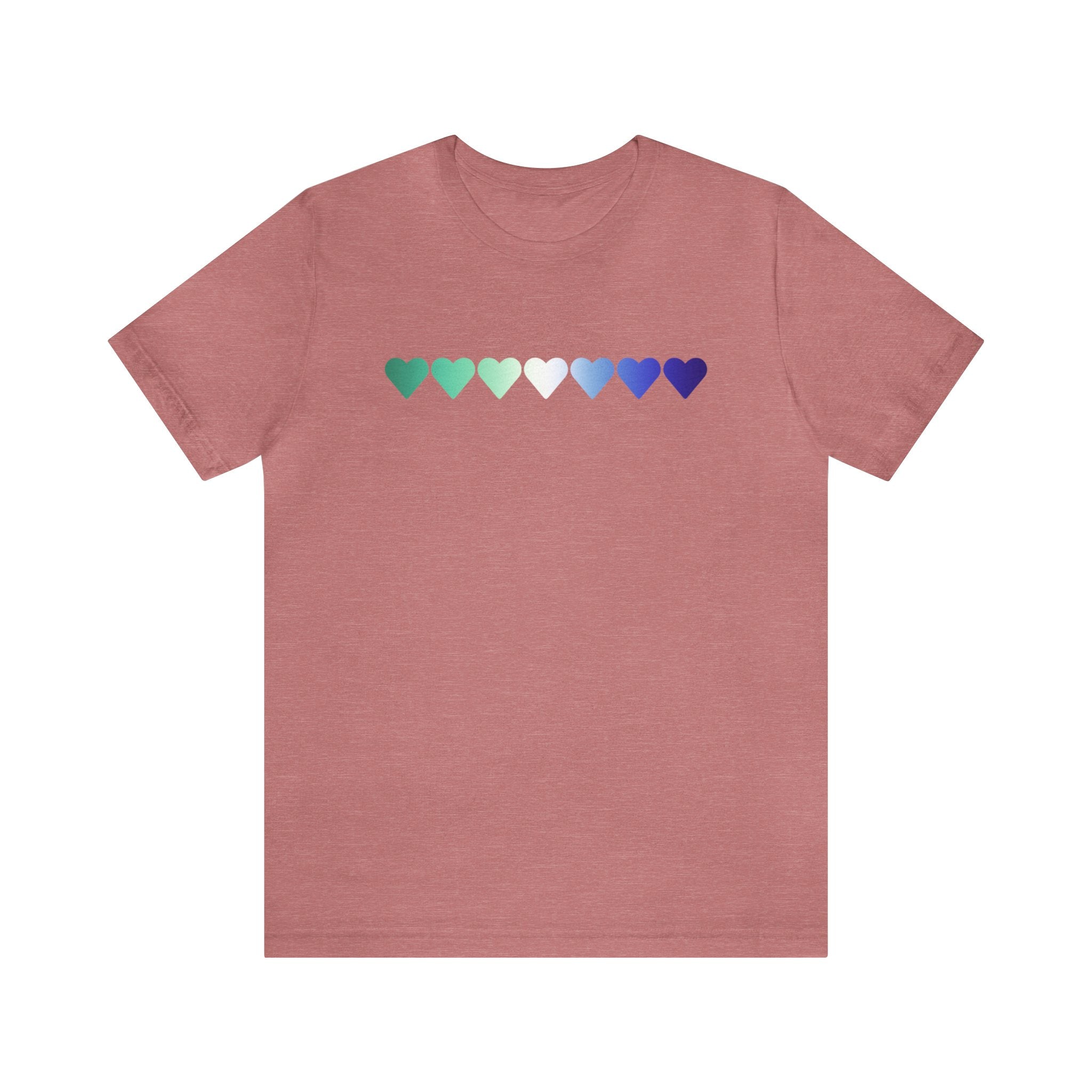 Gay Pride Flag Hearts T-Shirt: Pride LGBTQ+ Gradient Design