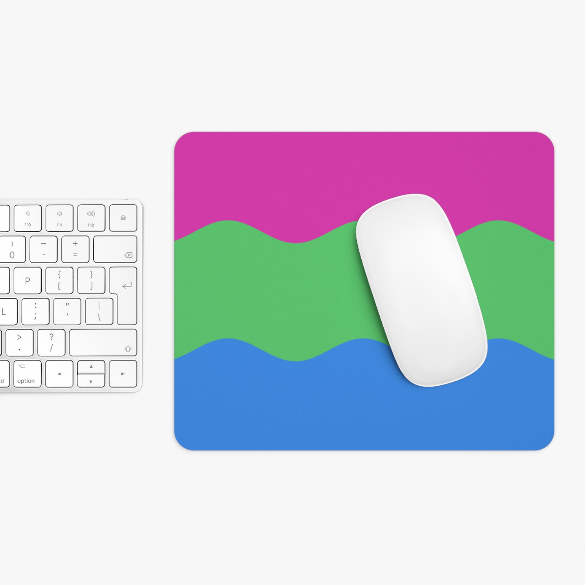 Polysexual Flag Ripple Mousepad: Wavey Design for Desk