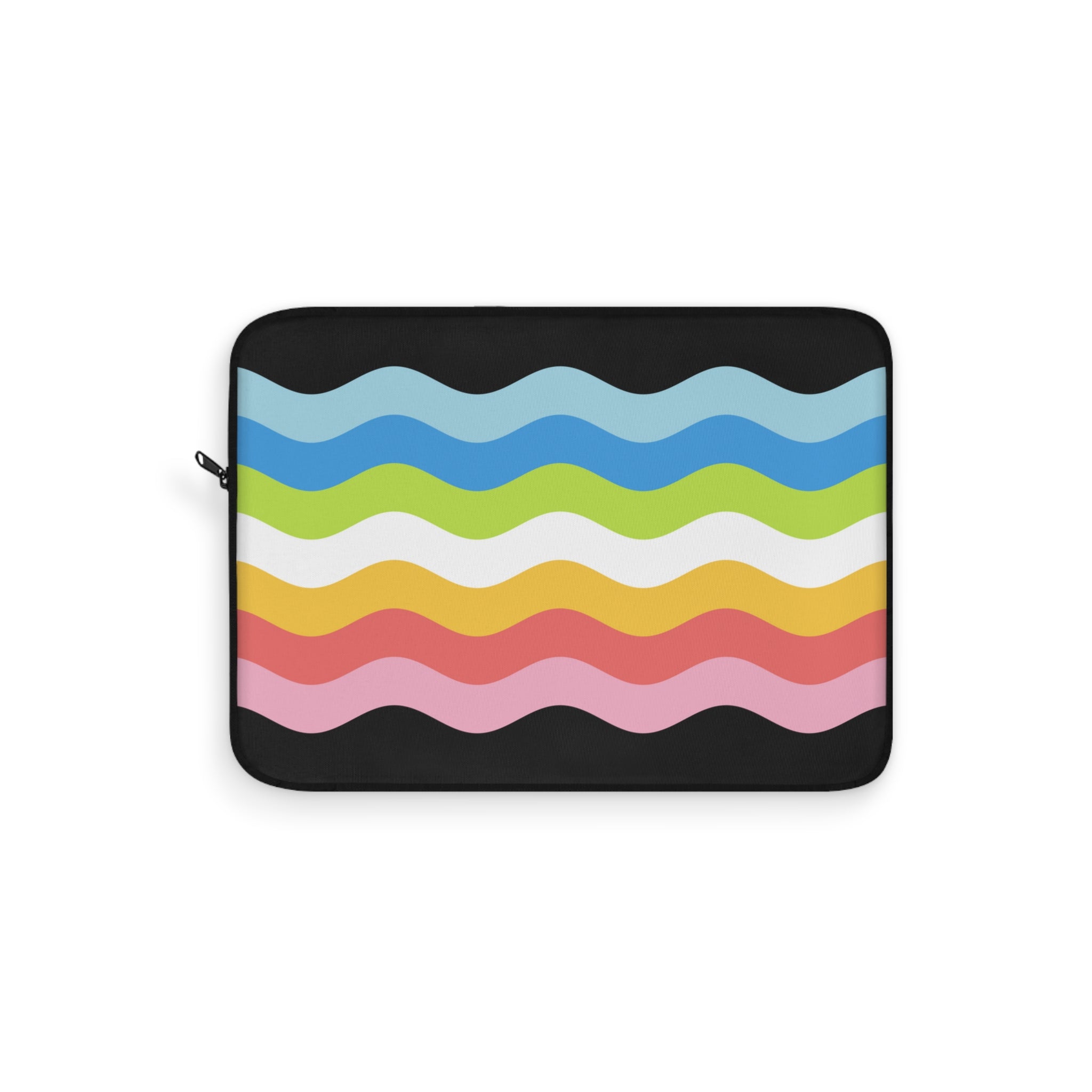 Queer Pride Flag Laptop Sleeve: Ripple Print Protective Case