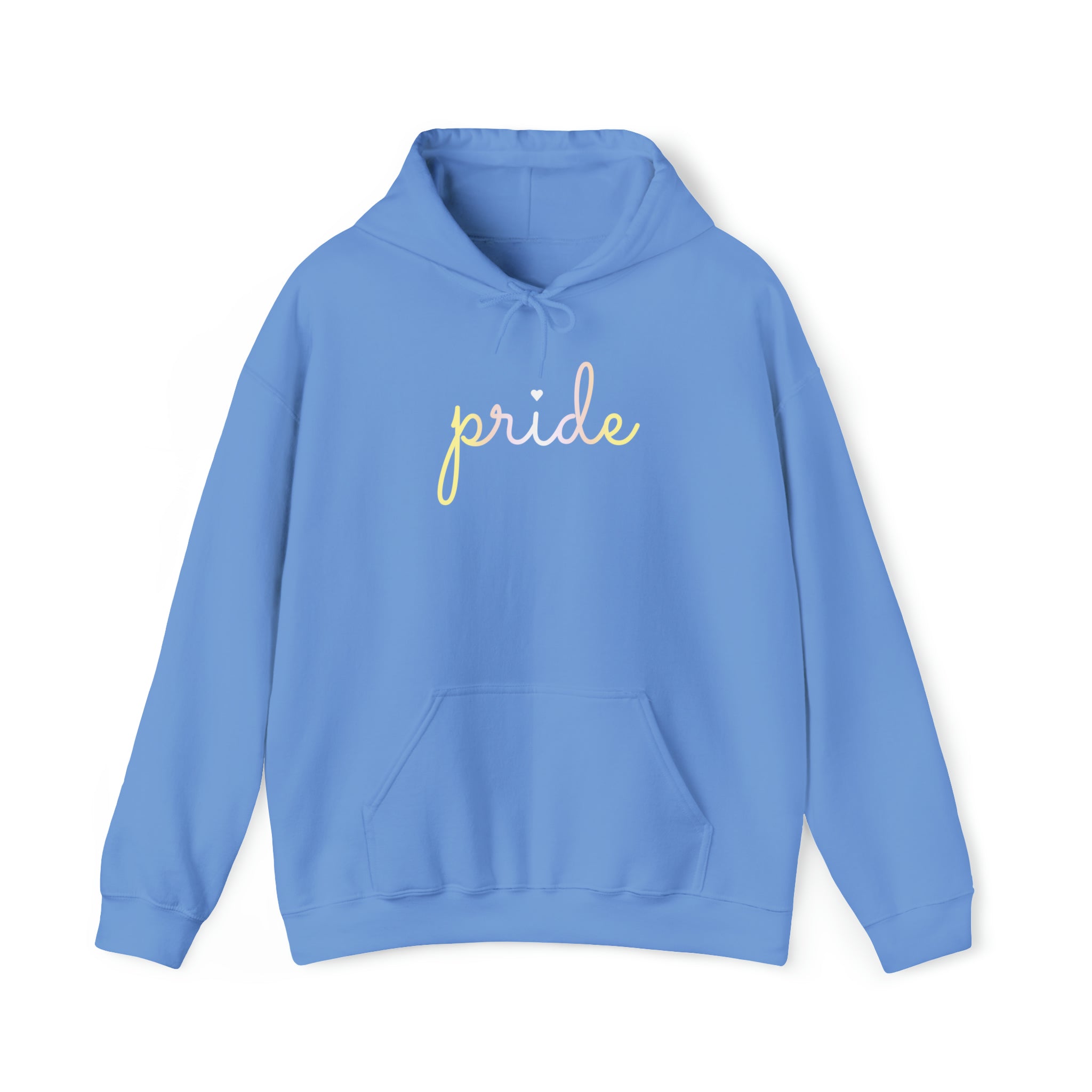Pangender Pride Hoodie: Flowing Cursive 'Pride' in Gradient Hues
