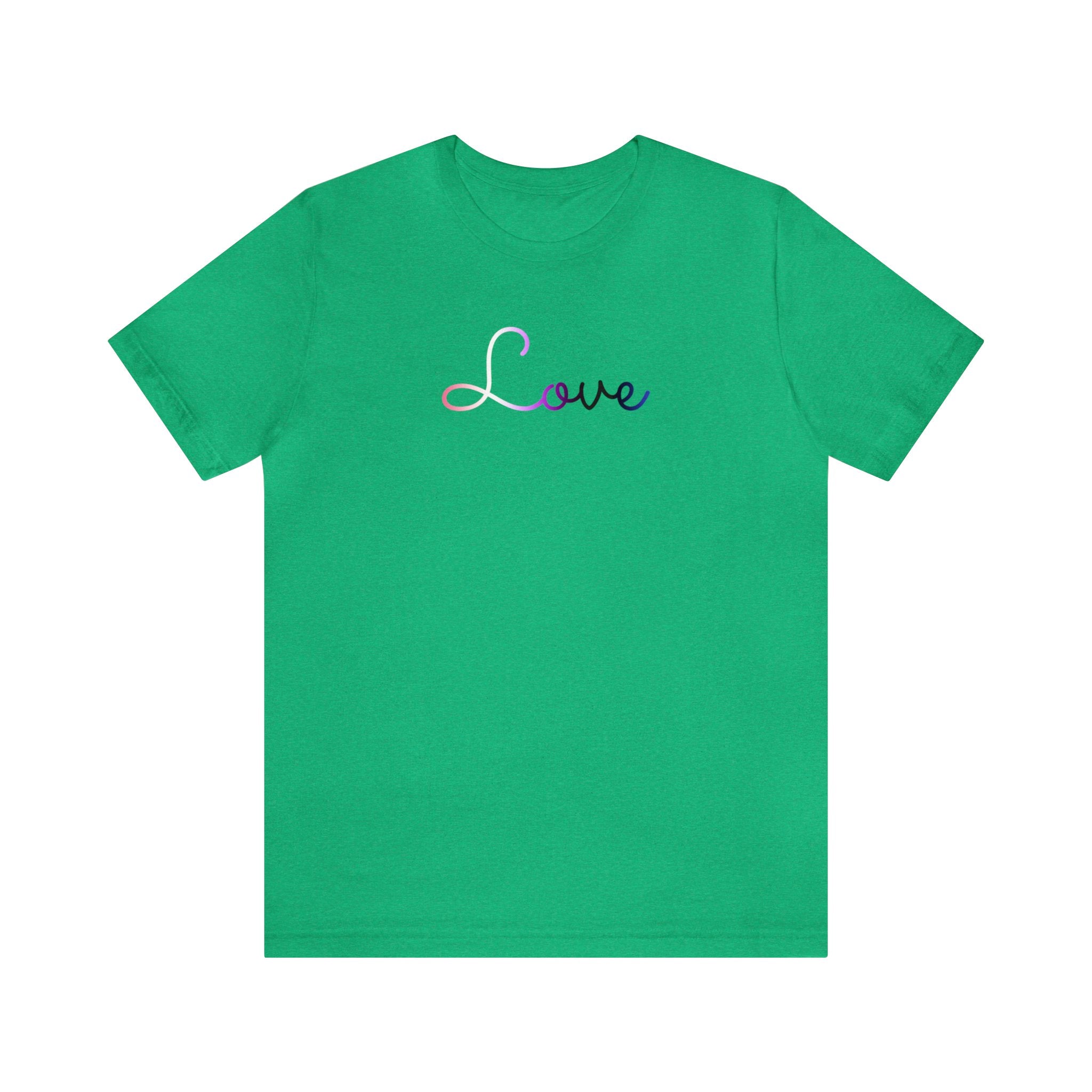 Genderfluid Love Script Tee: Subtly Elegant Pride T-Shirt