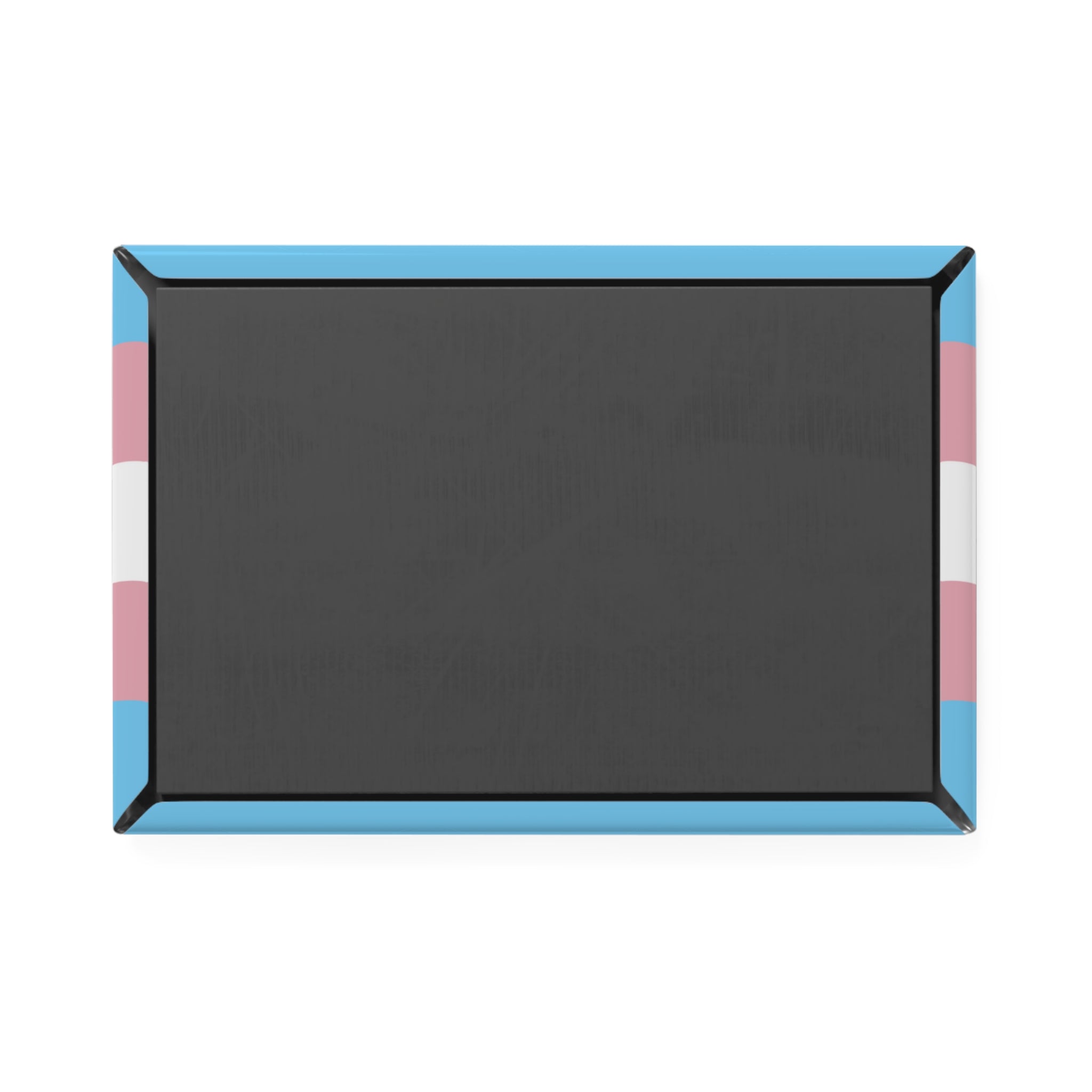 Transgender Pride Flag Magnet: Ripple Rectangle Button for Fridge