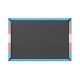 Transgender Pride Flag Magnet: Ripple Rectangle Button for Fridge