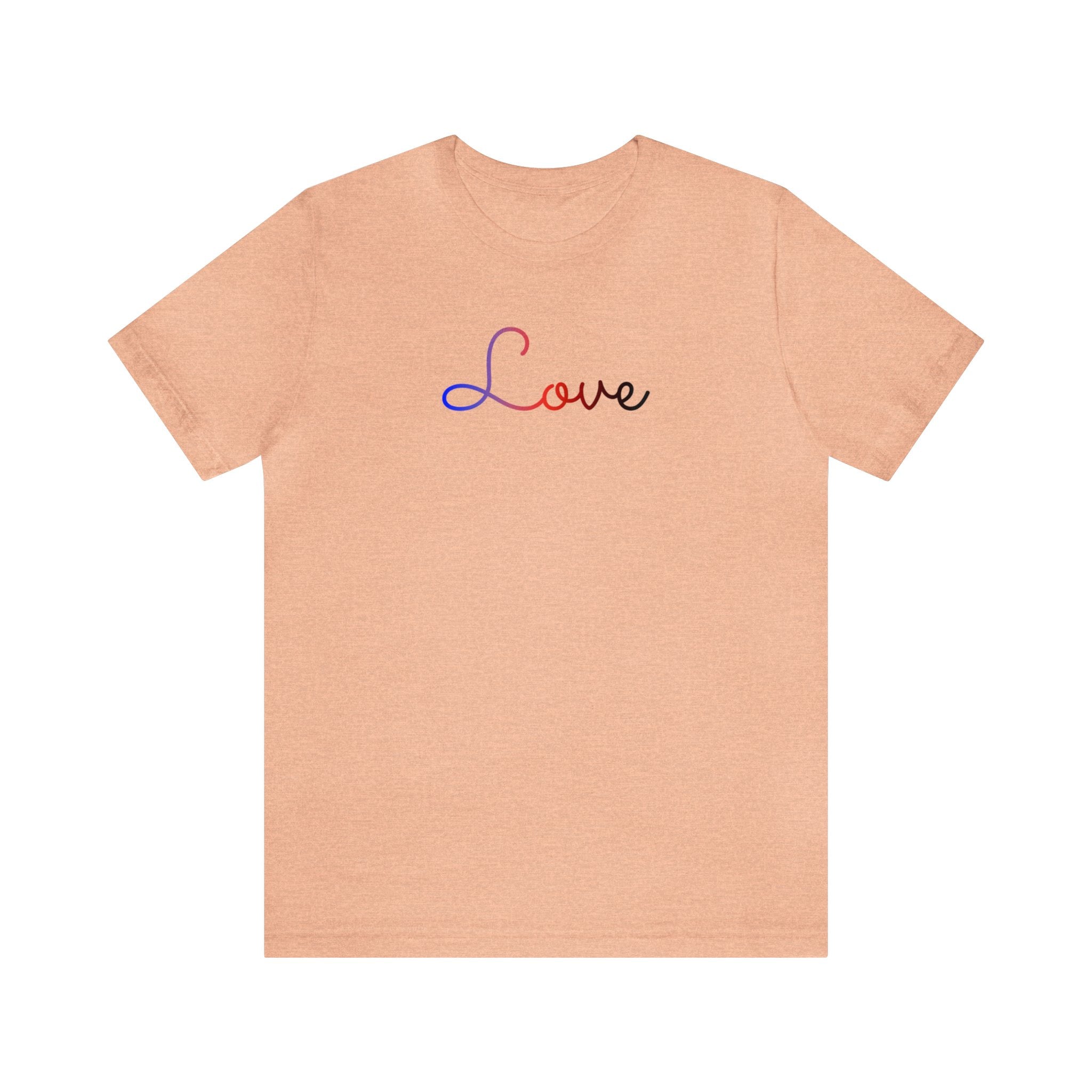 Polyamory Love Script Tee: Subtly Elegant Pride T-Shirt