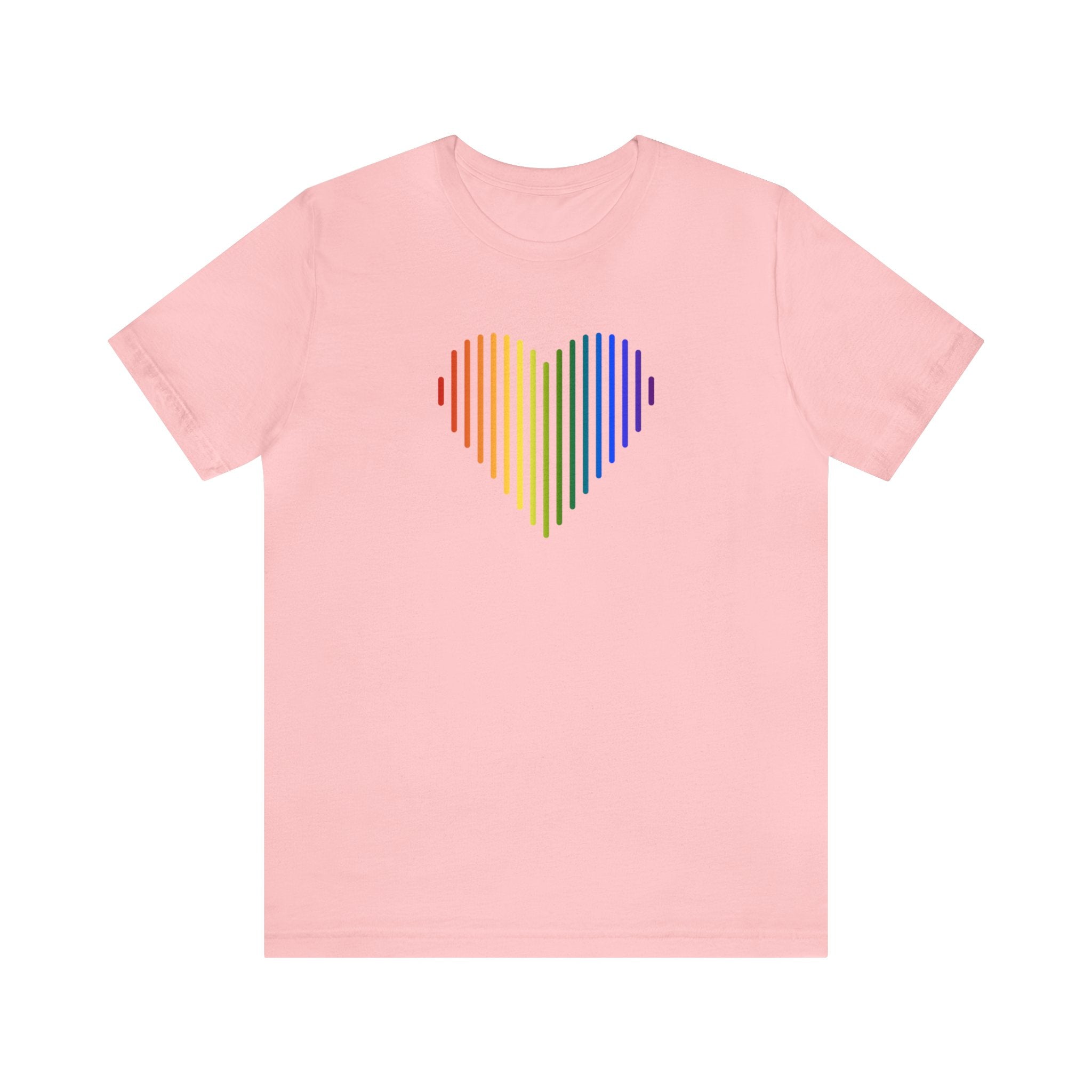 Pride Heart Lines T-Shirt: Pride Gradient Tee