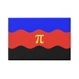 Polyamory Pride Flag Magnet: Ripple Rectangle Button for Fridge