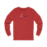 Genderfluid Love Script Long Sleeve T-Shirt: Subtly Elegant Pride Tee