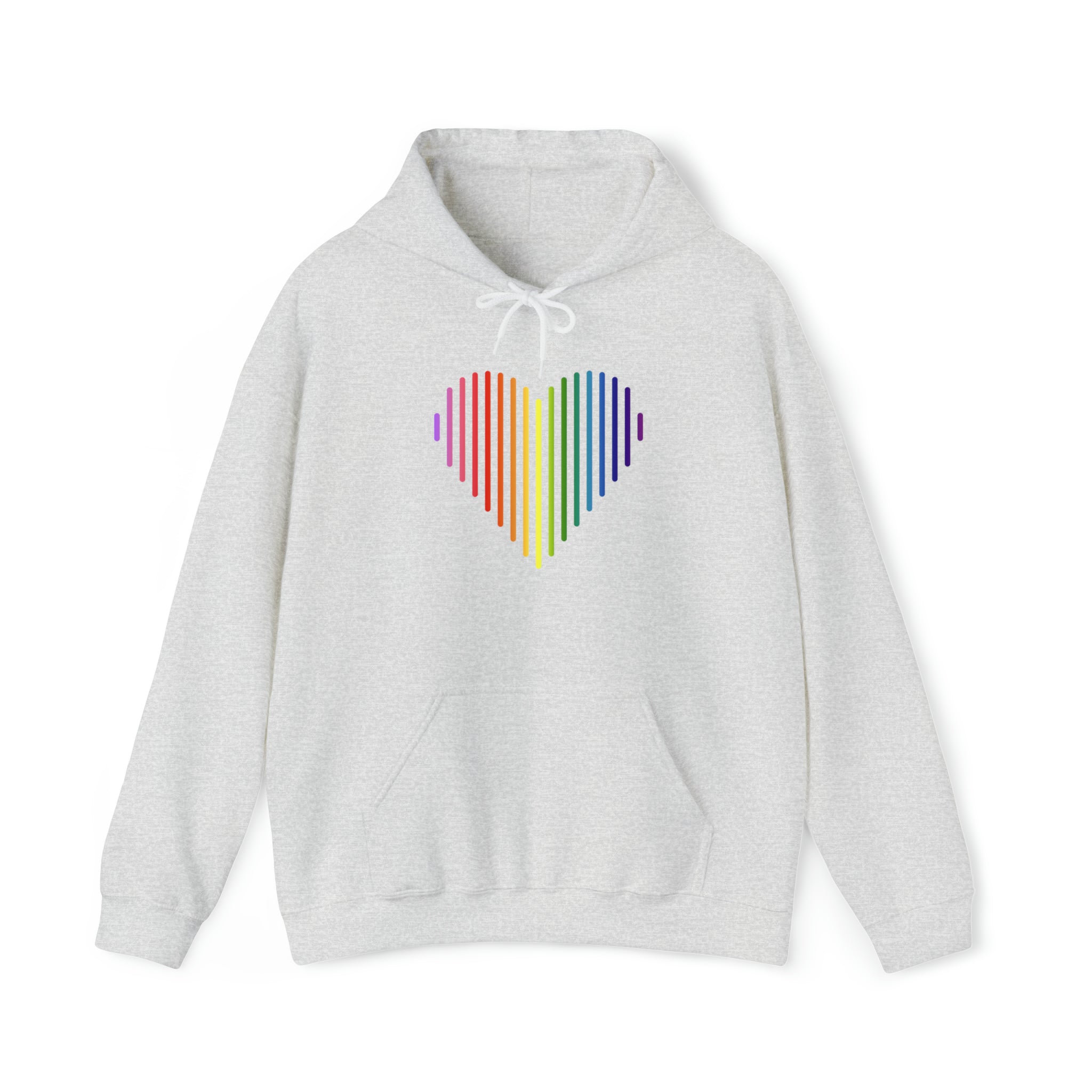 Gilbert Baker Pride Flag Heart Lines Hoodie: Pride Gradient Sweater