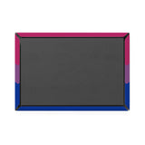 Bisexual Pride Flag Magnet: Wavey Rectangle Button for Fridge