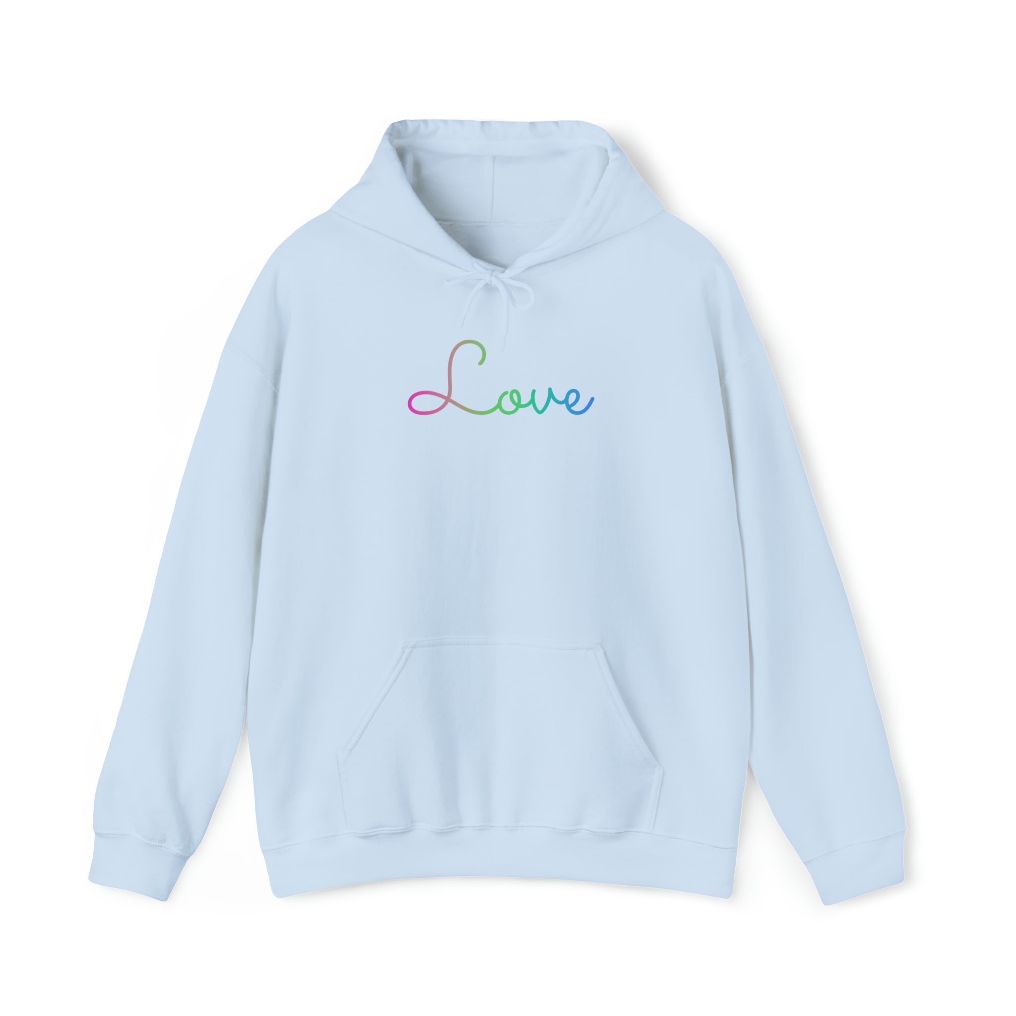Polysexual Love Script Hoodie: Subtly Elegant Pride Sweatshirt
