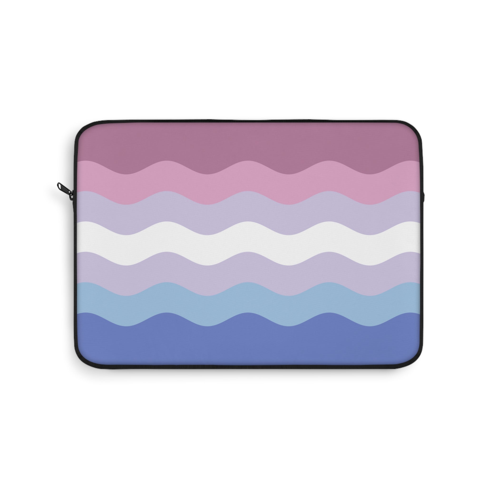 Bigender Pride Flag Laptop Sleeve: Ripple Print Protective Case