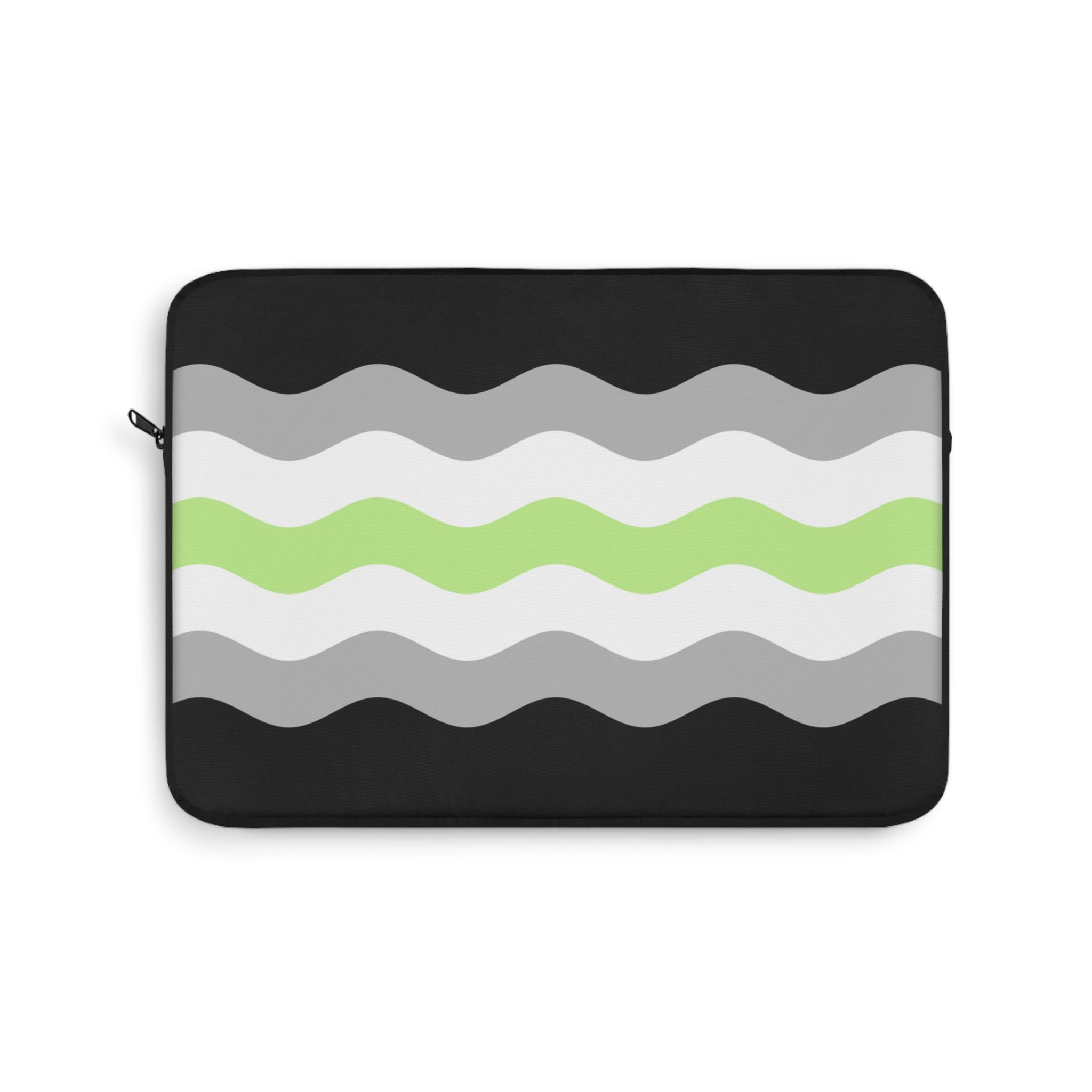 Agender Pride Flag Laptop Sleeve: Ripple Print Protective Case