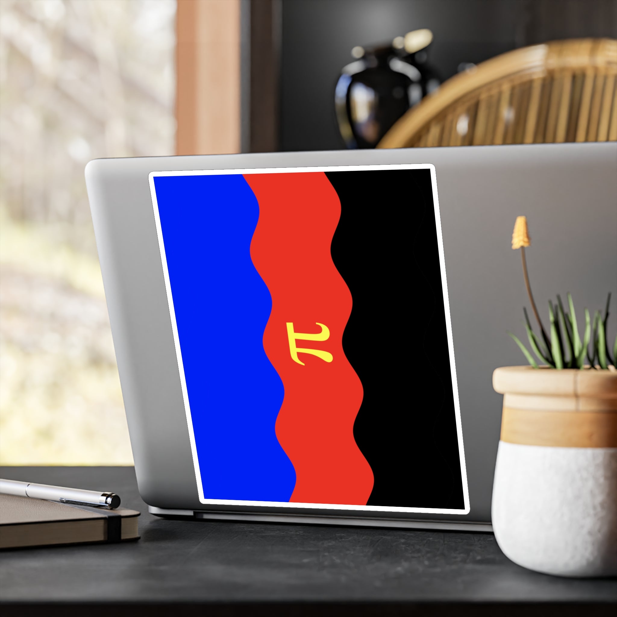 Polyamory Flag Ripple Decal: Wavey Pride Sticker
