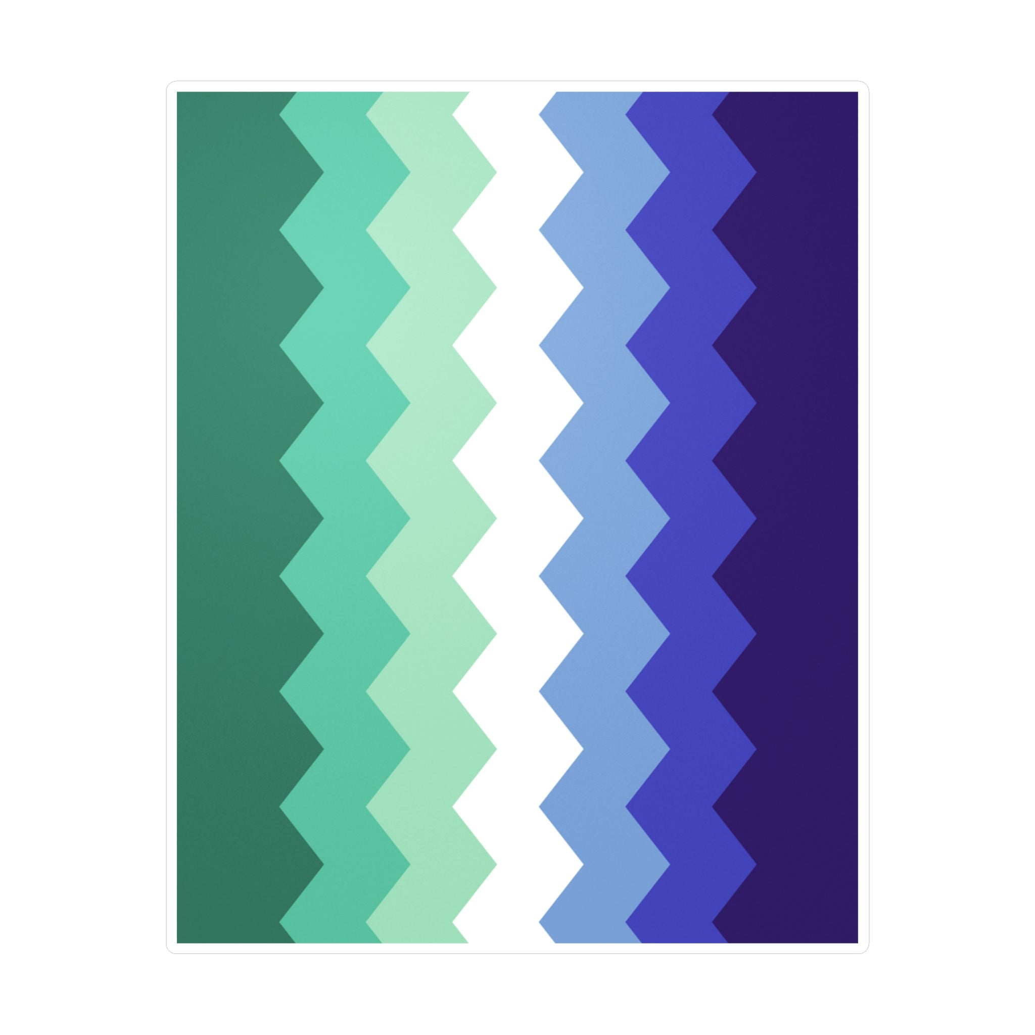 Gay Pride Flag Wavey Decal: Sharp Pride Sticker