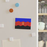 Polyamory Pride Flag Magnet: Ripple Rectangle Button for Fridge