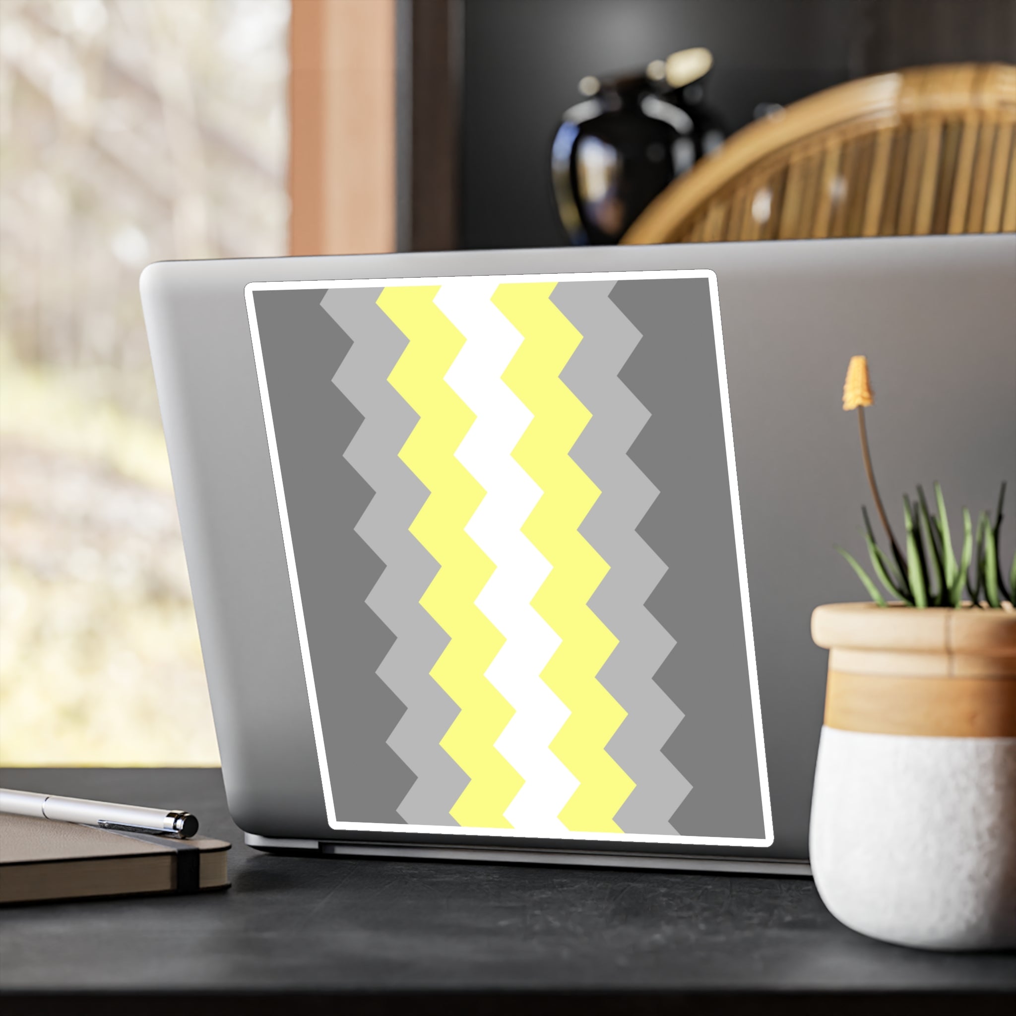 Demigender Flag Wavey Decal: Sharp Pride Sticker